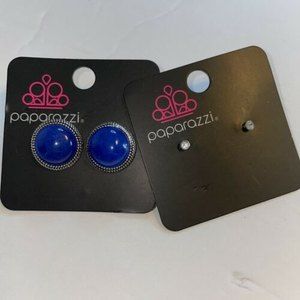 Paparazzi Post Earrings Jewelry Blue